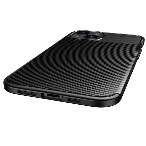 iPhone 14 Max Iskunkestävä ohut kansi FullCarbon V4 Black