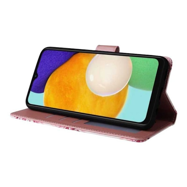 Samsung A13 5G / A04s Trendy pung-etui Sparkle 4-RUMMET Pink