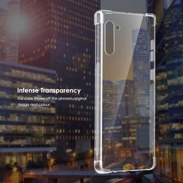 Samsung Note 10 iskuja vaimentava silikonikuori Shockr Transparent