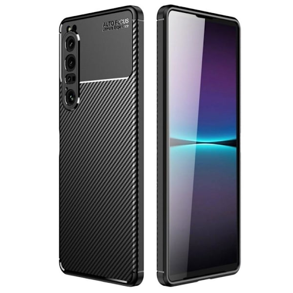 Xperia 1 IV Stöttåligt Slimmat Skal FullCarbon V4 Svart