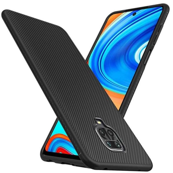 Redmi Note 9S / 9 Pro tyylikäs iskunkestävä FullCarbon V3 Black