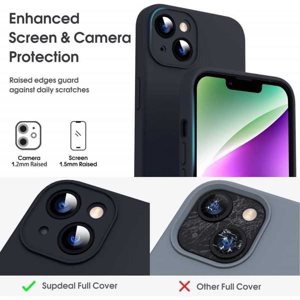 iPhone 14 Kuminen Shell Liquid - Musta