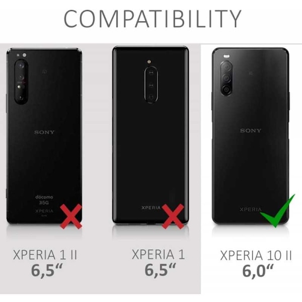Xperia 10 II stødabsorberende blødt etui Enkelt (XQ-AU52) Transparent