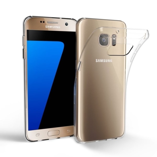 Yksinkertainen Samsung S7 -iskuja vaimentava silikonikuori Transparent