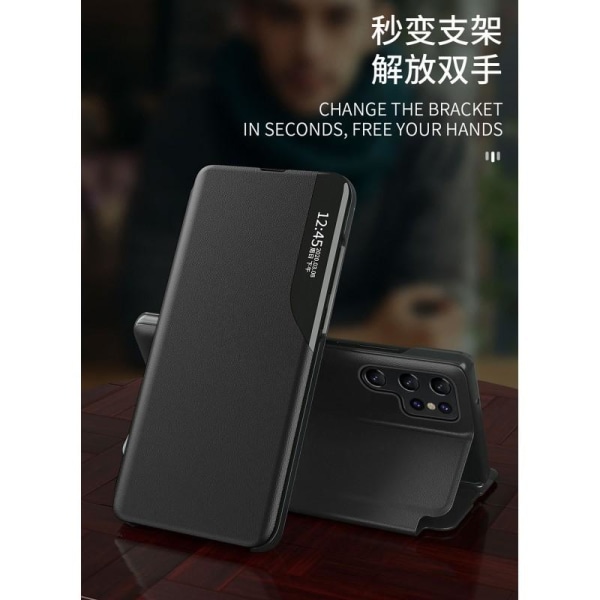 Samsung Note 10 Plus Stilfuldt Smart View Case - Sort Black
