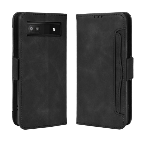 Google Pixel 6A lompakkokotelo PU-nahkainen 6-POCKET Winston V3 Black