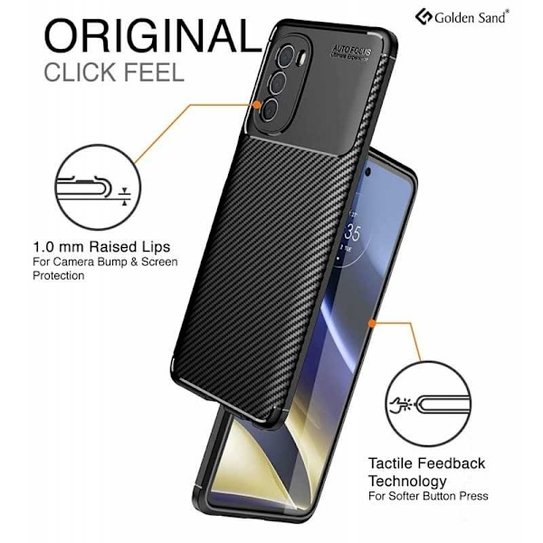 Motorola Edge 30 Pro stødsikkert cover FullCarbon V4 Black