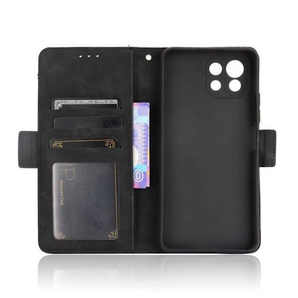 Xiaomi Mi 11 Lite Plånboksfodral PU-Läder 6-FACK Winston V3 Svart