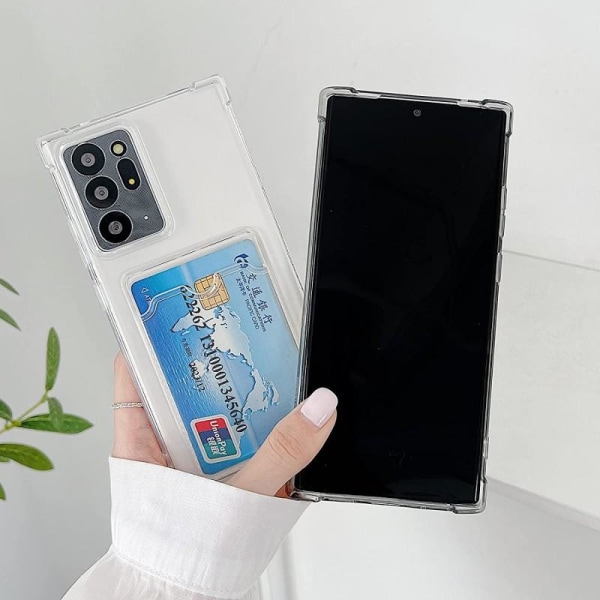 Ohut iskunkestävä kännykkäkuori korttipaikalla Samsung Note 20 U Transparent