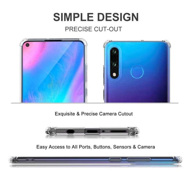 Huawei P30 Lite Iskunvaimennus Silikoni Shell Iskunvaimennin Transparent