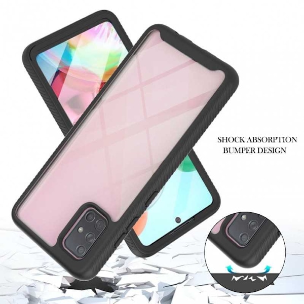 Samsung A71 Full Coverage Premium 3D-etui ThreeSixty Transparent