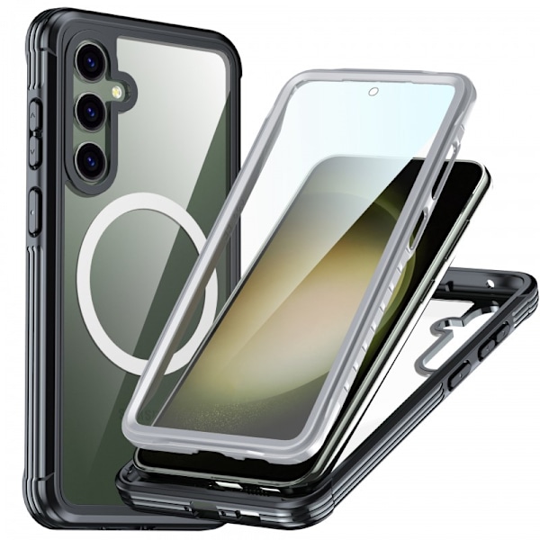 Samsung S23 FE Heltäckande Magsafe Premium 3D Skal 3in1 ThreeSixty