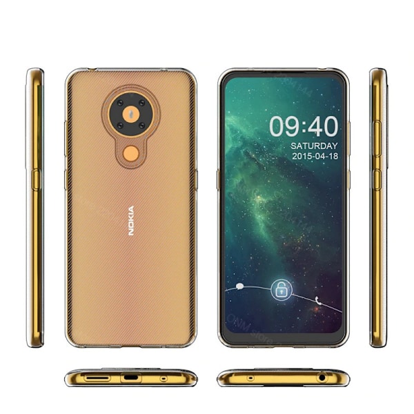Nokia 5.3 Stötdämpande Mjukt Skal Simple Transparent
