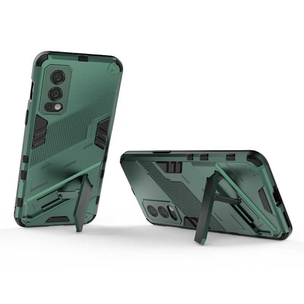 OnePlus Nord 2 5G stødsikker etui med Kickstand ThinArmor V2 Mörkgrön