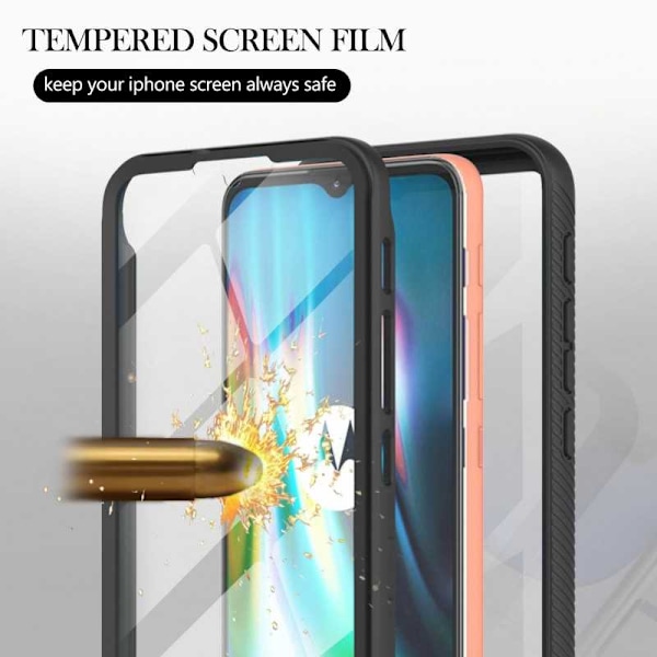 Moto E7 Plus/G9 Play Heltäckande Premium 3D Skal ThreeSixty Svart