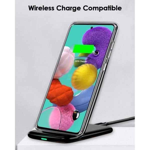 Samsung A71 stødabsorberende silikonecover Enkelt Transparent