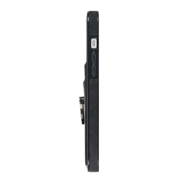 iPhone 12 Pro Max mobilcover med kortholder Retro V4 Svart