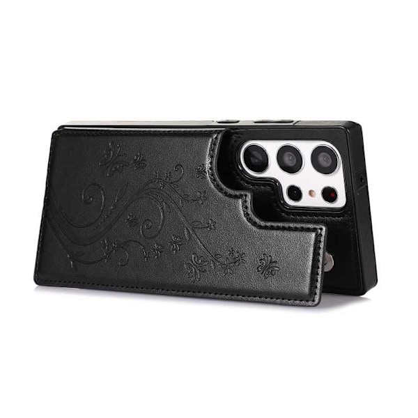 Samsung S23 Ultra Stødsikker Cover Kortholder 3-SLOT Flippr V2 Black