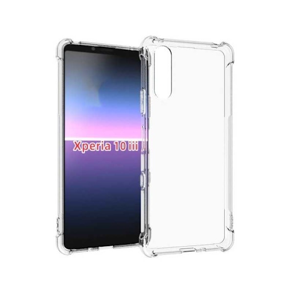 Xperia 10 III stødabsorberende silikone Shell Shockr Transparent