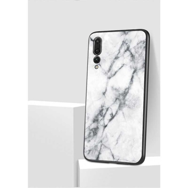 Huawei P20 Pro Marble Shell 9H Glasbagside Glasbagside V2 Green Emerald Green