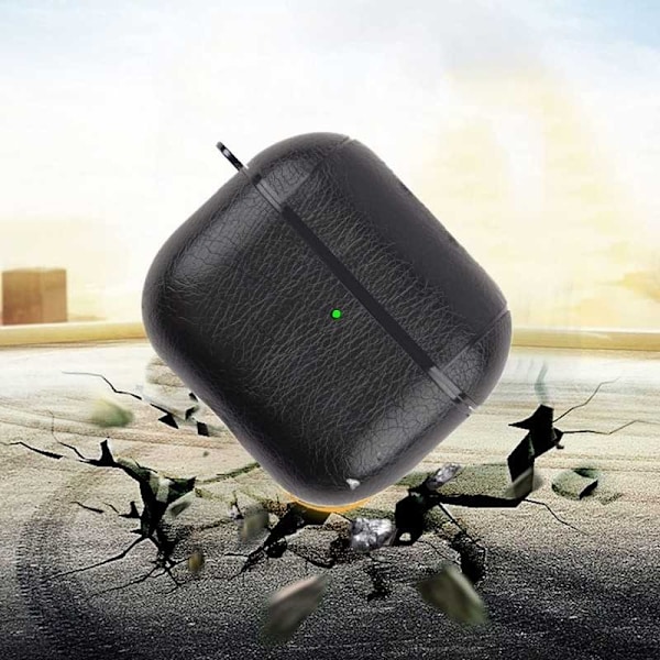 Stilrent Fodral för Airpods 3:e Gen Inkl. Karbinkrok Mörkbrun