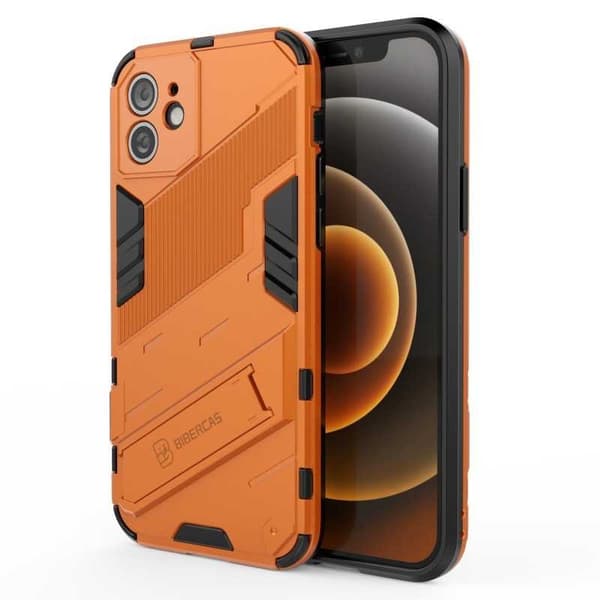 iPhone 12 Stöttåligt Skal med Kickstand ThinArmor V2 Orange