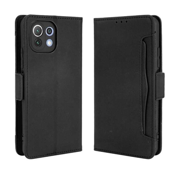 Xiaomi Mi 11 Lite Plånboksfodral PU-Läder 6-FACK Winston V3 Svart