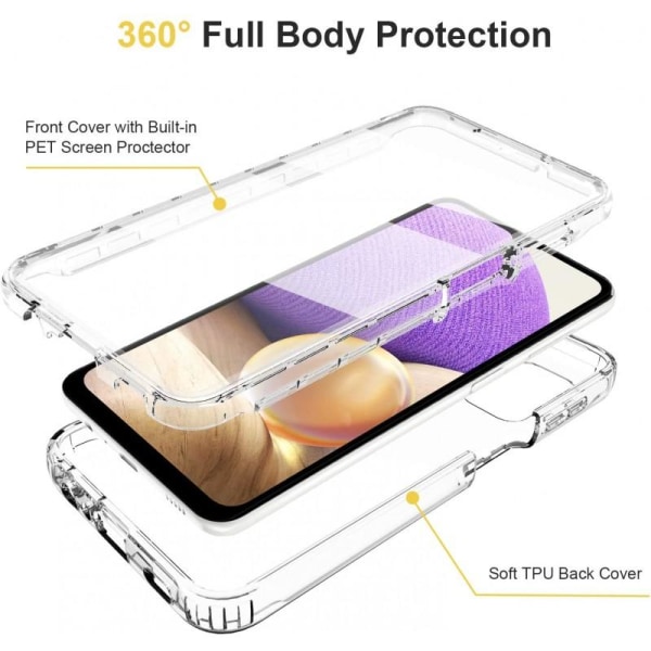 360° fuld dækning og stødabsorberende cover Samsung A33 5G Transparent