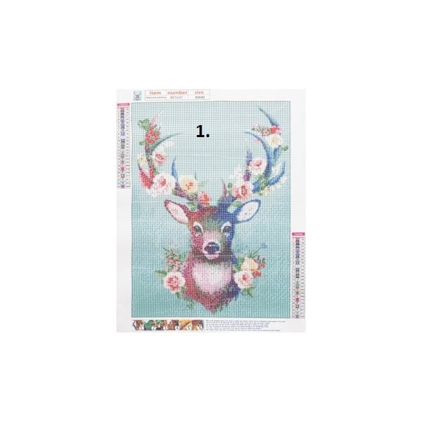5D DIY Broderi med Diamantmosaik MultiColor Variant 3