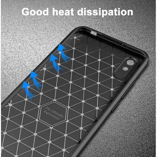 Redmi 9A Stöttåligt Slimmat Skal FullCarbon V4 Svart