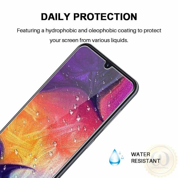 2-PACK Samsung A02s Hærdet glas 0,26 mm 2,5D 9H Transparent