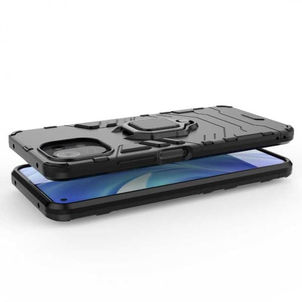 Xiaomi Mi 11 Lite iskunkestävä kotelo ThinArmor sormustelineellä Black