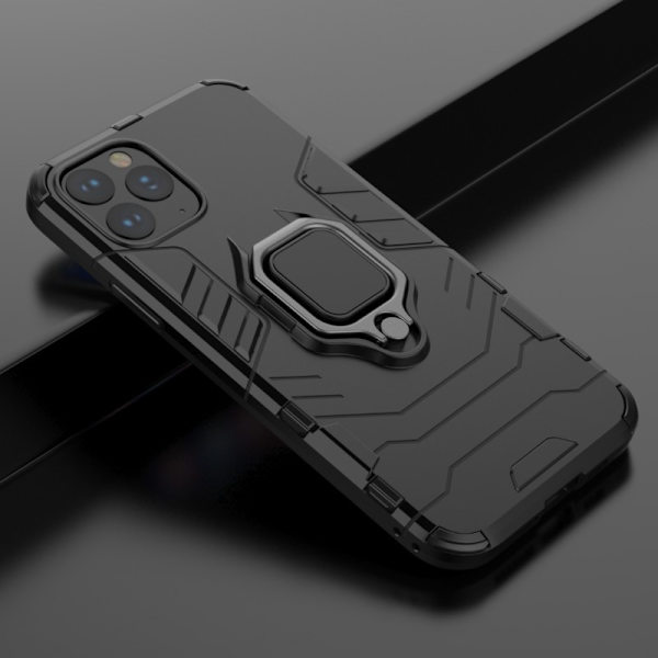 iPhone 12 Pro Max Stødsikkert cover med Ring Holder ThinArmor Black
