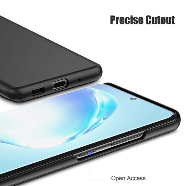 Samsung S20 FE Erittäin ohut kumipinnoitettu mattamusta Cover Basic V2 Black