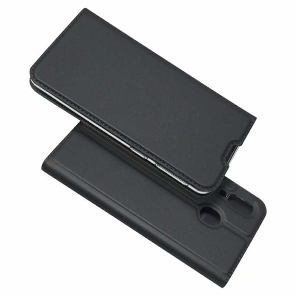 Samsung A40 Flip Case Skin Pro korttilokerolla (SM-A405FN/DS) Black