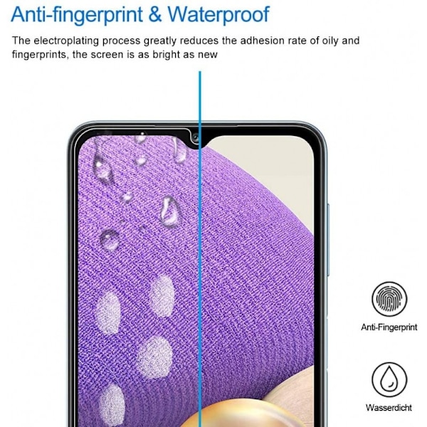 2-PAK Samsung A33 5G hærdet glas 0,26 mm 2,5D 9H Transparent