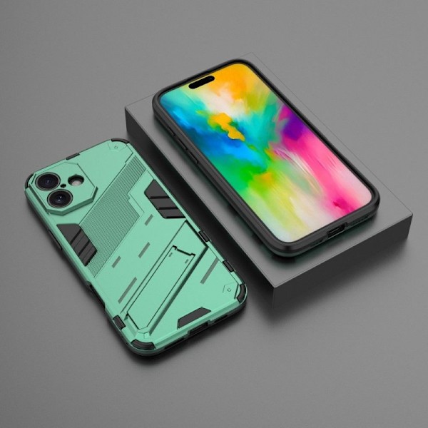 iPhone 16 Stöttåligt Skal med Kickstand ThinArmor V2 - Grön