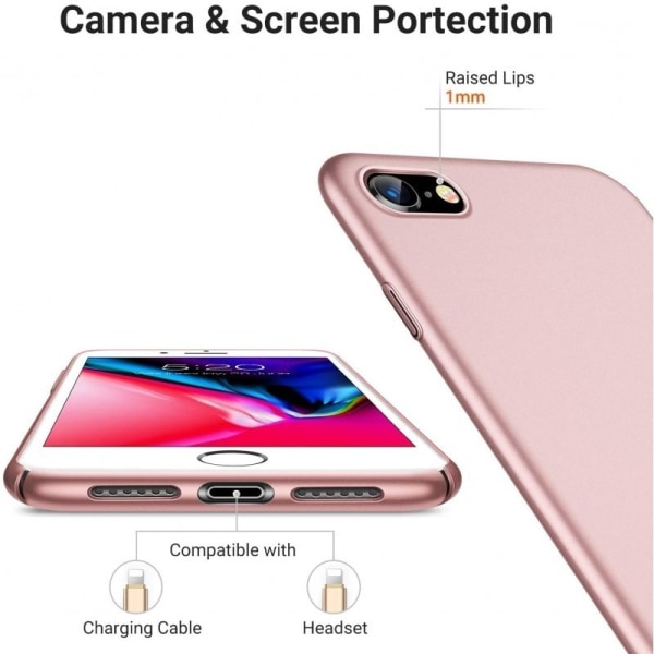 iPhone 7 Plus / 8 Plus Ultratyndt letvægtsmobilcover Basic V2 Ro Pink gold
