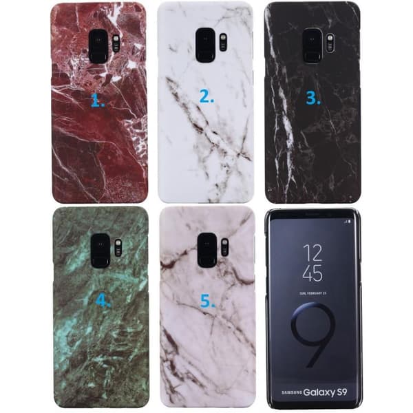 Samsung S9 Plus Marmoskal Slimfit 3D Design Marbleous Black Variant 1