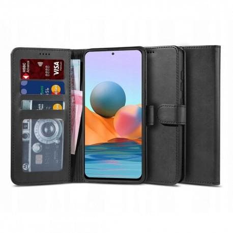 Xiaomi Redmi Note 10 Pro Plånboksfodral PU-Läder 4-FACK Black