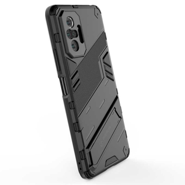 Xiaomi Redmi Note 10 Pro 4G iskunkestävä kotelo jalustalla ThinArmor V2 Mörkgrön