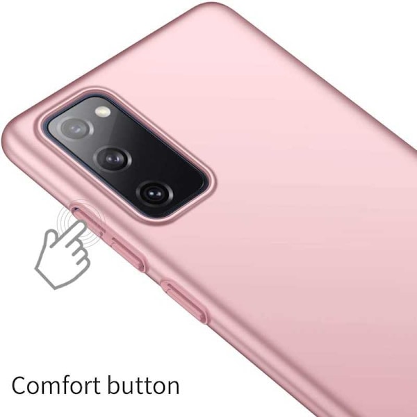 Samsung S20 FE Erittäin ohut kumipinnoitettu Cover Basic V2 Pink gold