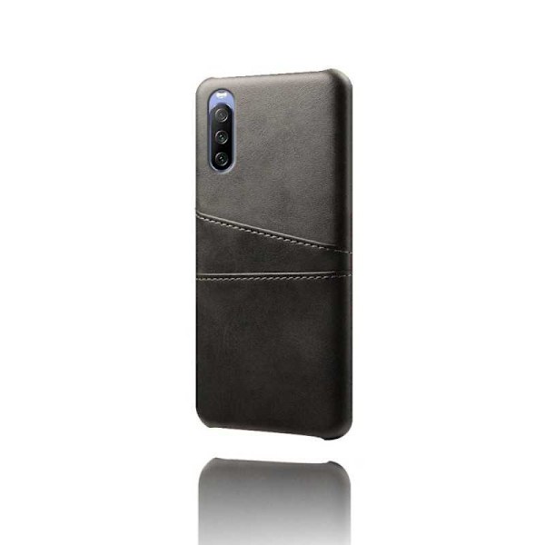Xperia 10 III Skal Korthållare Retro V2 Svart