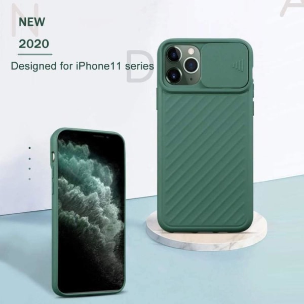 iPhone 11 Pro Max stødsikkert cover Indbygget kamerabeskyttelse Grön