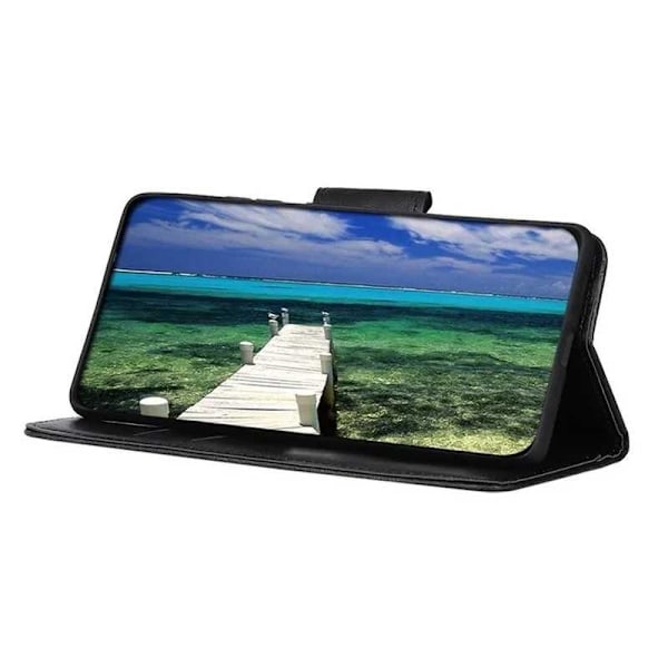 Motorola Moto G53 Plånboksfodral PU-Läder 4-FACK Svart