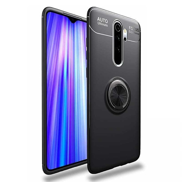 Redmi Note 8 Pro Praktisk stødsikker taske med ringholder V3 Black