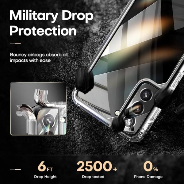 Komplett 3-i-1 beskyttelse for Samsung S22 Plus Transparent