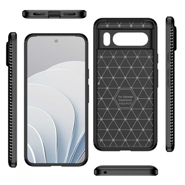 Google Pixel 8 Pro Stöttåligt Slimmat Skal FullCarbon V4