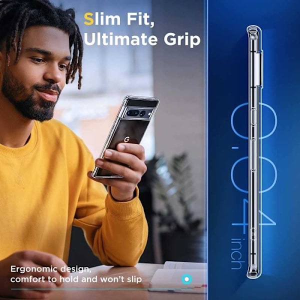 Google Pixel 7 Pro stødabsorberende silikonetui Simple Transparent