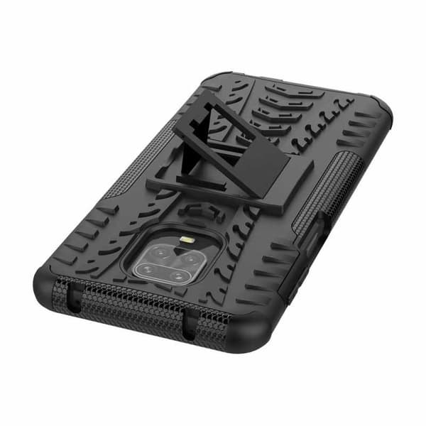 Redmi Note 9S & 9 Pro iskunkestävä kotelo Active-tuella Black
